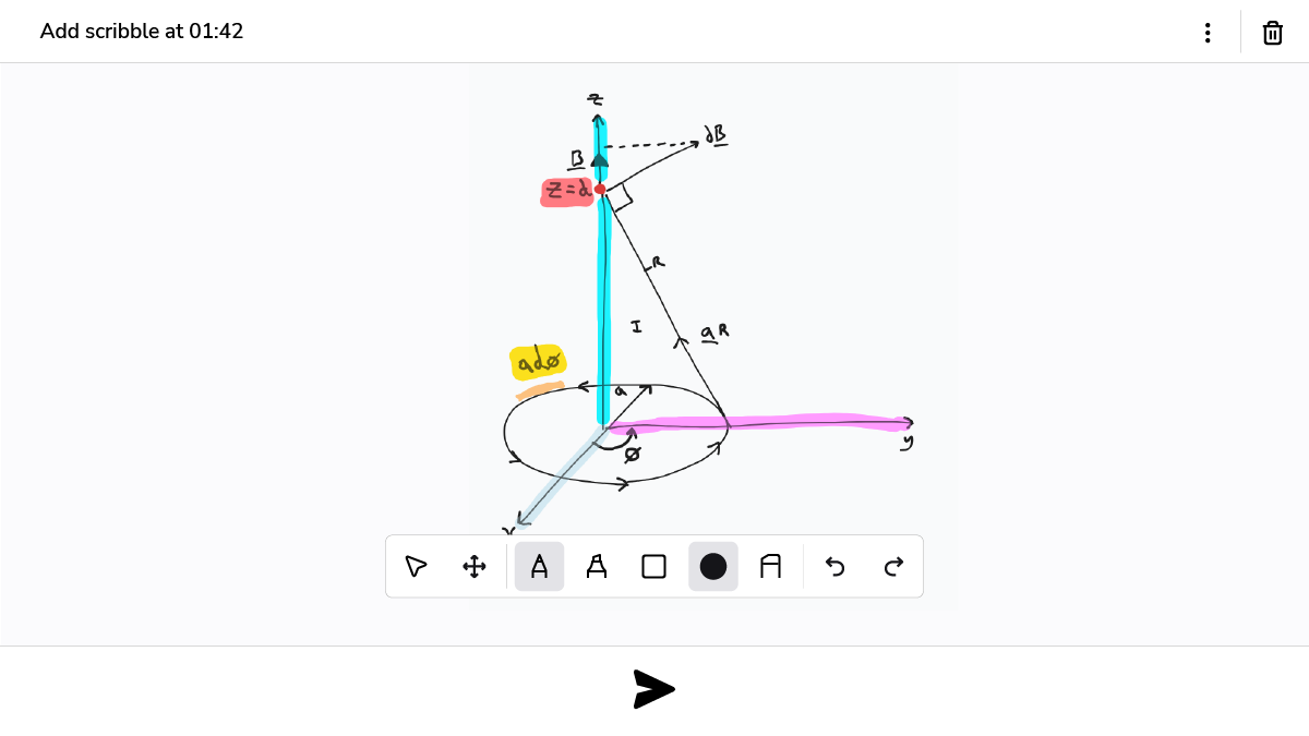 Scribble preview showing handwritten STEM notes and drawings captured inside Genio Notes.