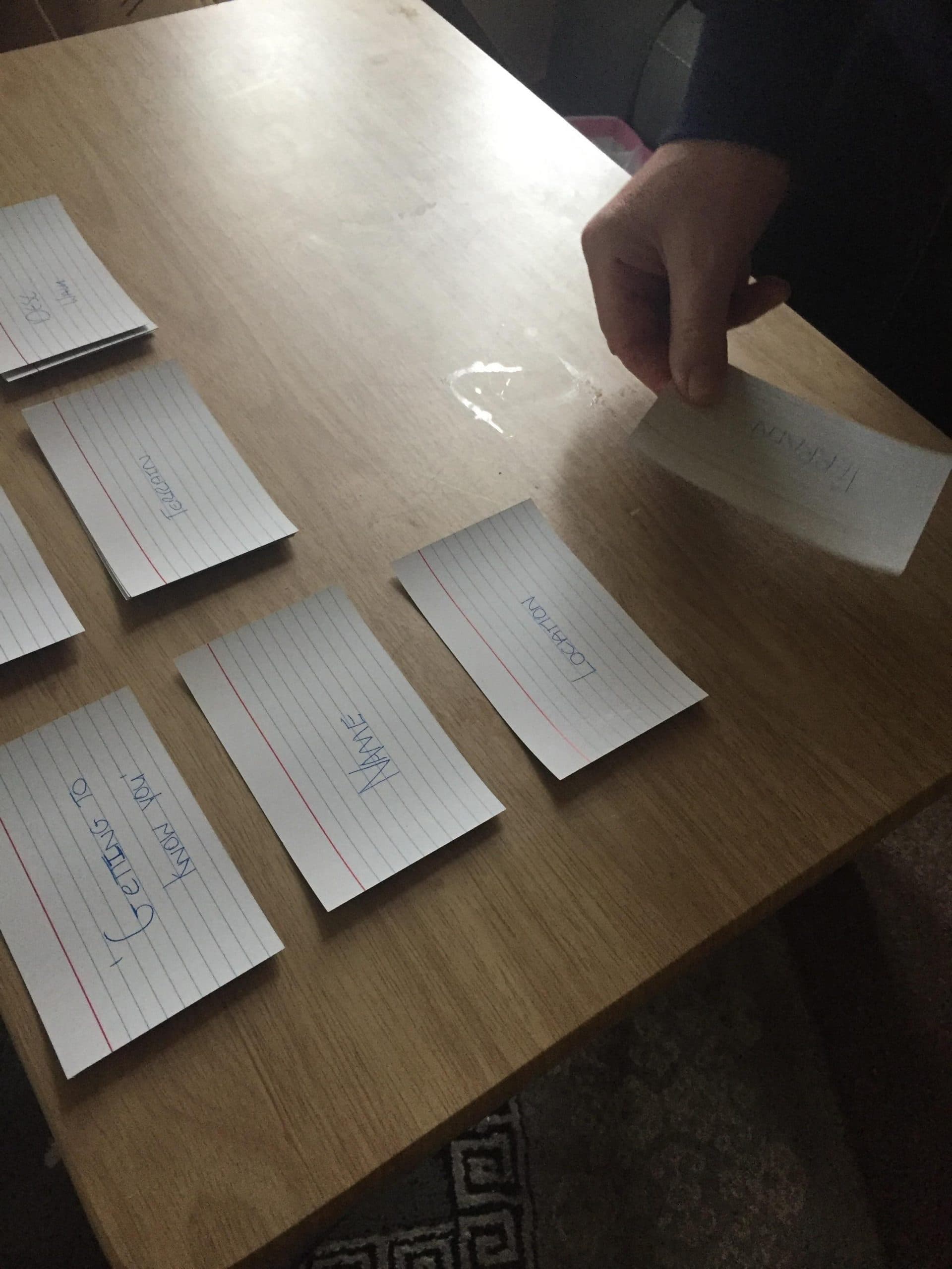 Week 23 - Card sorting and questions